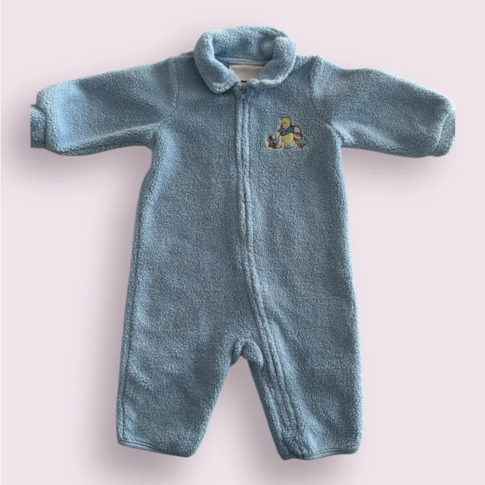 Y2K Fleece Pooh Bear Romper